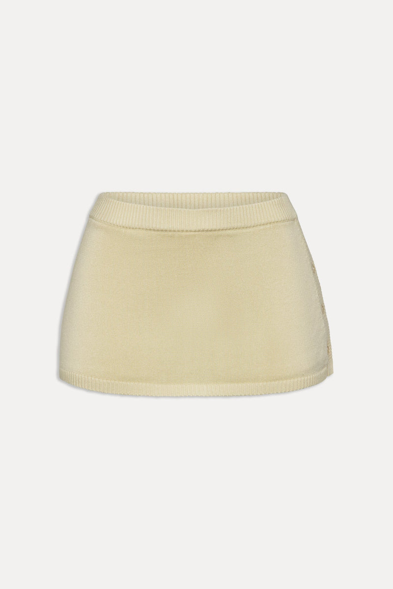 Ash Knit Mini Skort - Buttercup